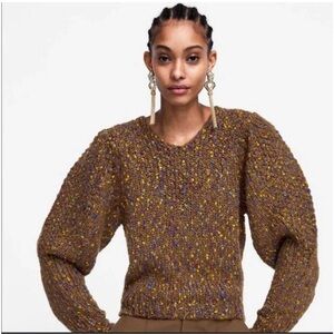 Zara Chunky Knit Sweater in Brown